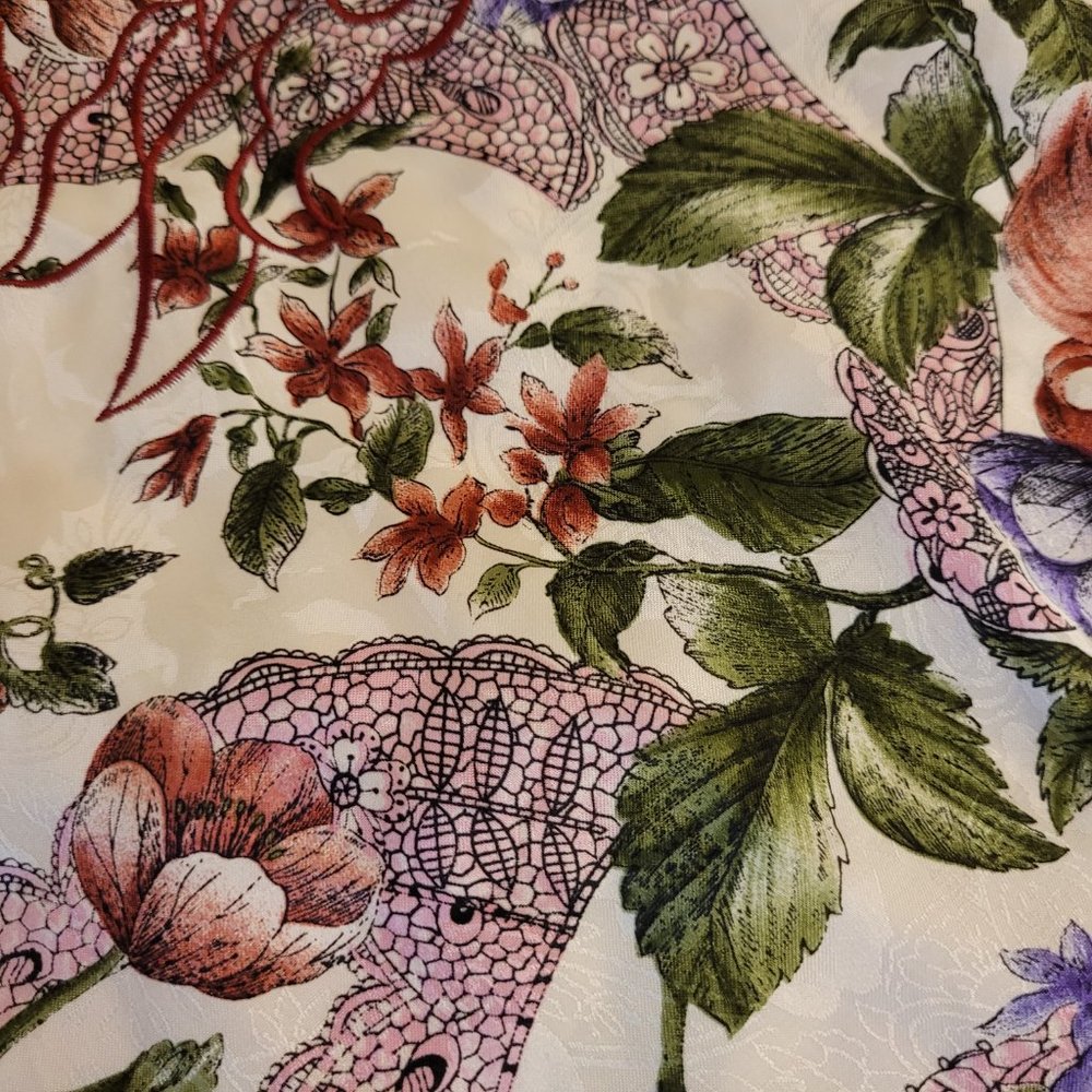 Victoria's Secret Gold Label Vintage Floral Cami Short Matching Set Lingerie M - Picture 7 of 11